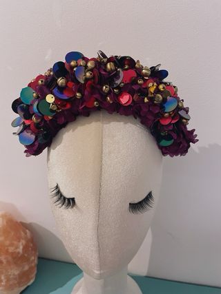 Tocado Zingara con lentejuelas y cascabeles