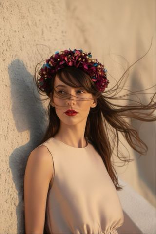 Tocado Zingara con lentejuelas y cascabeles