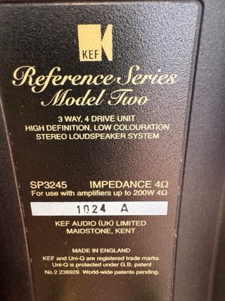 Altavoces KEF Reference model 2