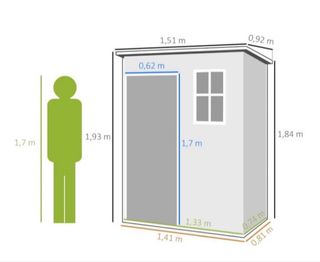 Caseta de resina gris y blanca