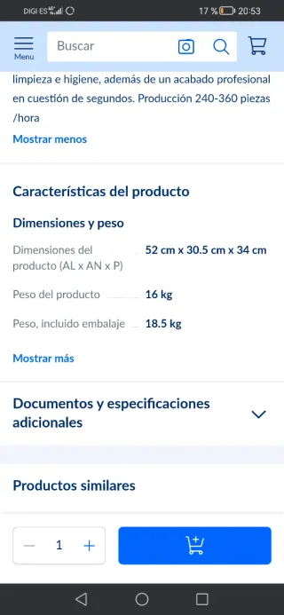 Secadora y Abrillantadora Frucosol SV1000
