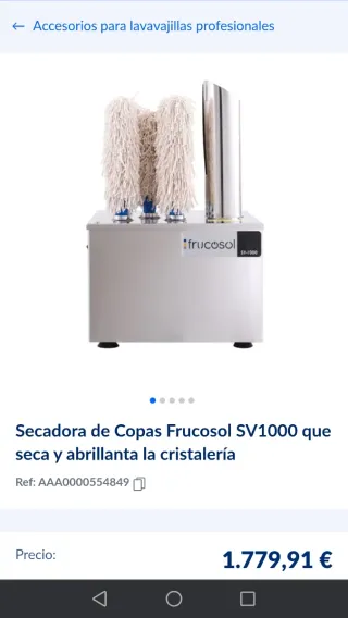 Secadora y Abrillantadora Frucosol SV1000