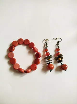 Pulsera y pendientes