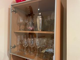 Vitrina Estantería Madera y Cristal