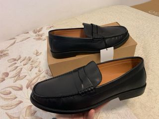 Mocasines de piel negros Mango Talla 44