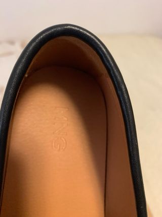 Mocasines de piel negros Mango Talla 44