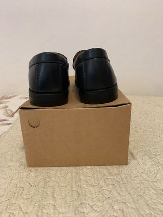 Mocasines de piel negros Mango Talla 44