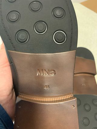 Mocasines de piel negros Mango Talla 44