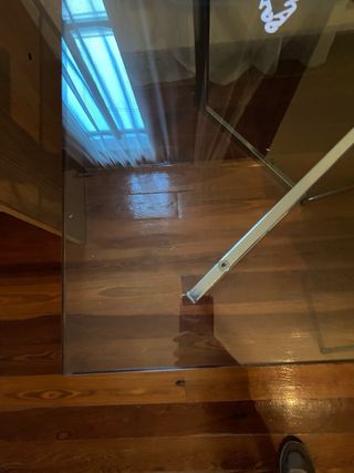 Mesa de cristal grande para comedor/estudio