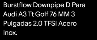 Downpipe Audi A3 TT GOLF