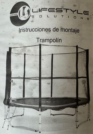 Cama elástica / trampolín  con red de seguridad.