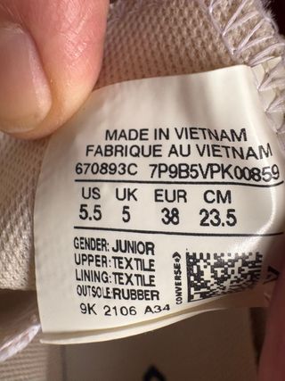 Converse blancas impecables