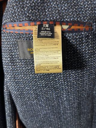 Chaqueta de traje hombre azul y gris