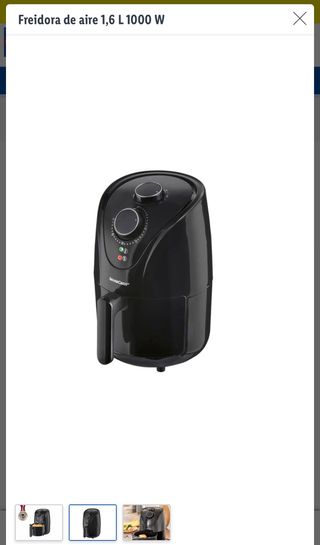 Freidora digital de aire 1,6 L 1000 W