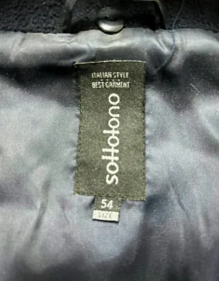 Cappotto uomo blu con cappuccio