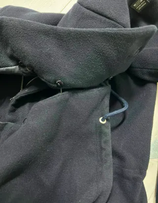 Cappotto uomo blu con cappuccio