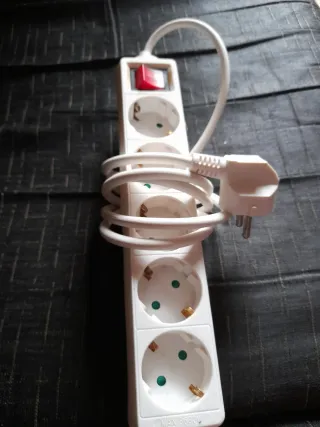 Regleta 5 enchufes con interruptor