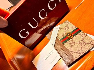 Portacarte Gucci Beige Multicolor