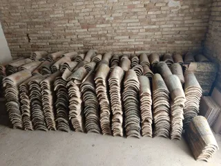 Tejas árabes antiguas medio cañón