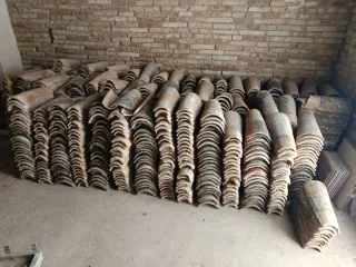 Tejas árabes antiguas medio cañón