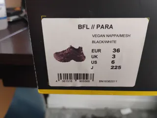 Zapatillas Buffalo BFL T36 Negras SIN ESTRENAR