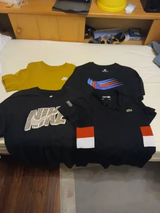 Lote 4 Camisetas Nike y Lacoste