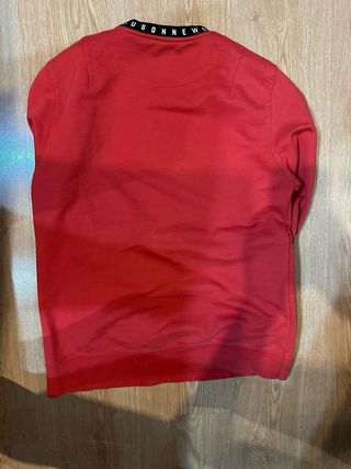 Sudadera Zara Roja con Cremalleras