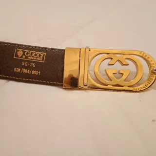 Cintura Gucci reversibile marrone/verde