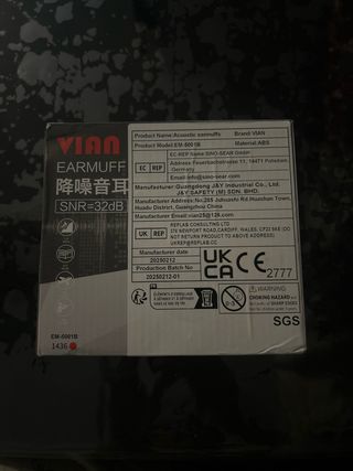 Auriculares Insonorizados VIAN SNR=32dB