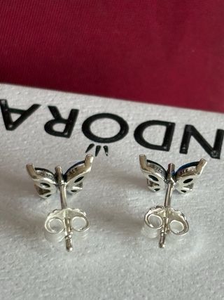 Conjunto Pandora Mariposa Azul Plata
