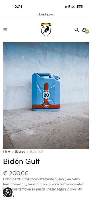 Bidón Metal 20L Gulf