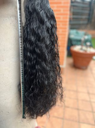 Peluca pelo natural rizado negro