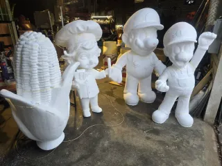 Figuras Mario y Luigi de porexpan
