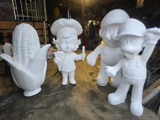 Figuras Mario y Luigi de porexpan