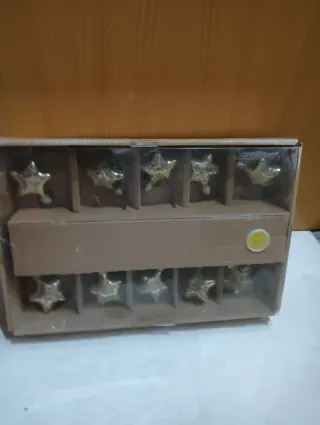 Adornos Navideños Estrella Doradas Nuevo