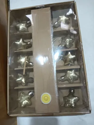 Adornos Navideños Estrella Doradas Nuevo