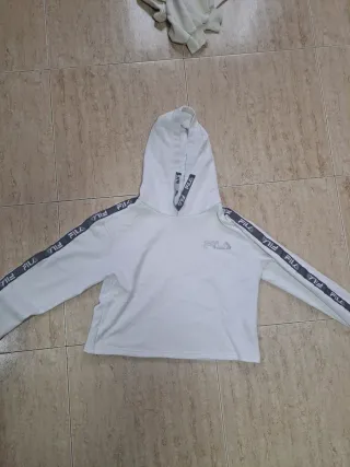 Sudadera Fila Blanca Crop Top