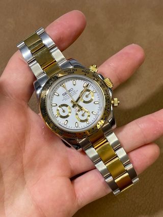 Seiko Mod Daytona Oro y Acero