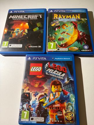 Lote 3 Juegos PS Vita: Minecraft, Rayman, Lego