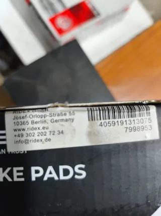 Pastillas de Freno RIDEX 402B0029