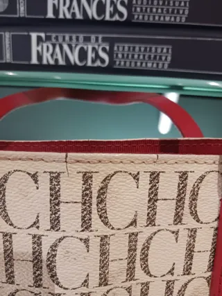 Bolso Shopping CH Beige y Rojo