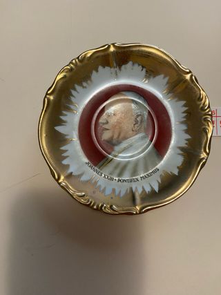 Papa Giovanni XXIII piattino in ceramica cm.12