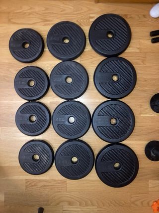 Kit Mancuernas Ajustables Negro/Naranja