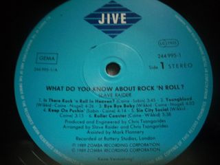 Slave Raider - "What Do You Know About Rock..." LP