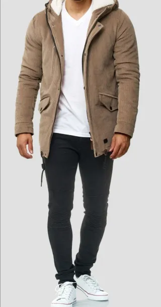 Abrigo o parka Indicode Pana Marrón Claro. Nuevo.