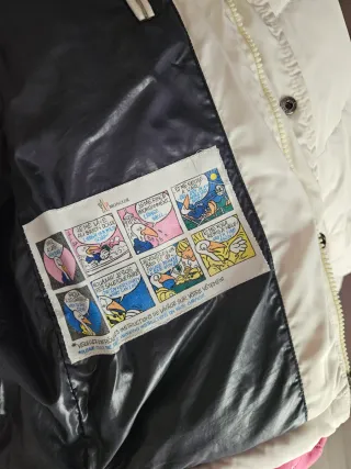 Piumino Moncler bianco con strisce ottime condizio