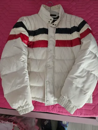 Piumino Moncler bianco con strisce ottime condizio