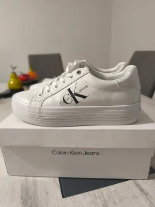 Zapatillas Calvin Klein Mujer Talla 37 Blancas