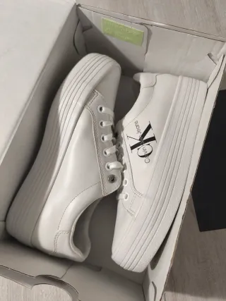 Zapatillas Calvin Klein Mujer Talla 37 Blancas
