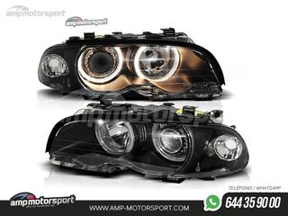 FAROS DELANTEROS OJOS DE ANGEL PARA BMW SERIE 3 E46 / COUPE / CABRIO